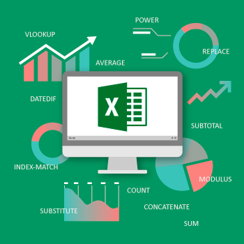 MS Excel funkcijos skaičiavimams ir duomenų analizei